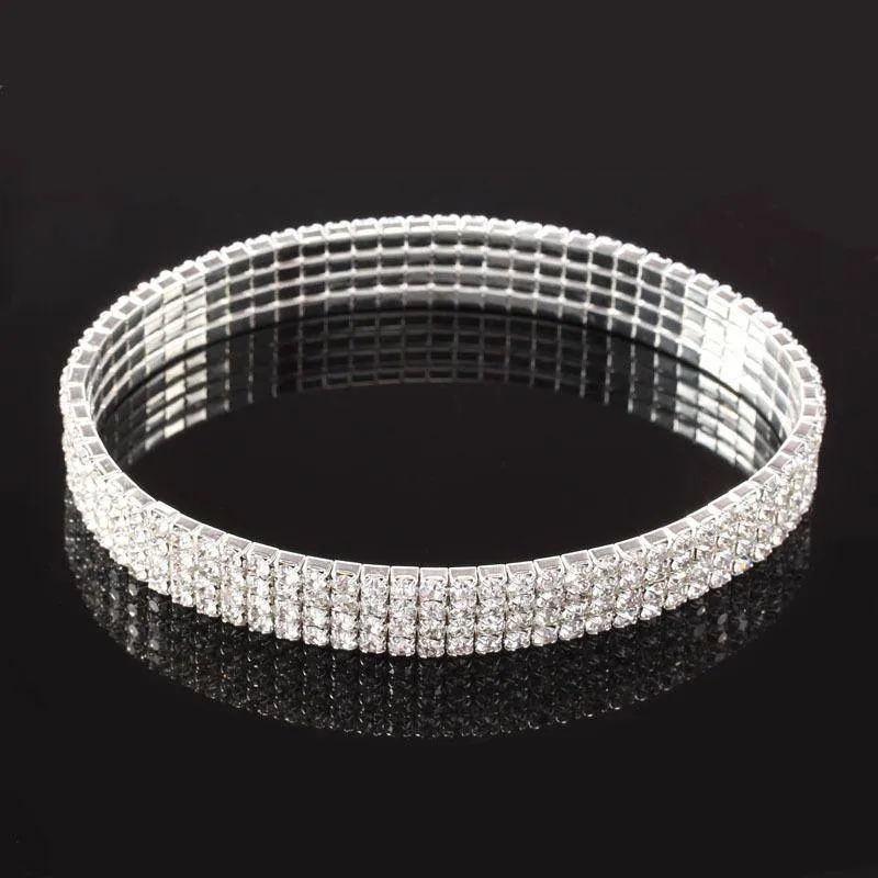 5 Sizes, Stretch Bling Anklets