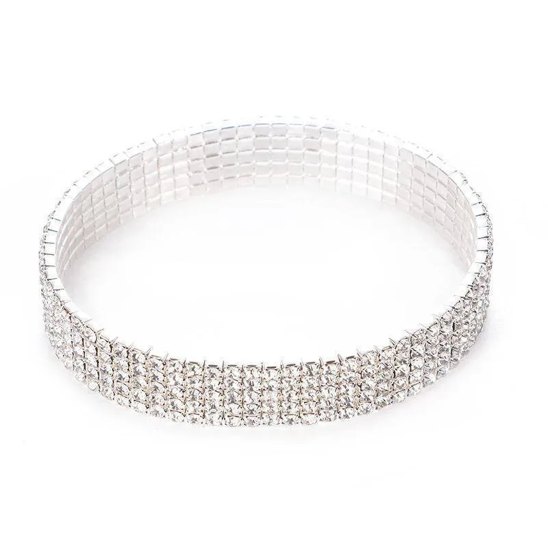 5 Sizes, Stretch Bling Anklets