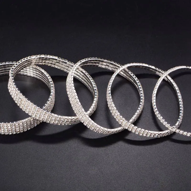 5 Sizes, Stretch Bling Anklets