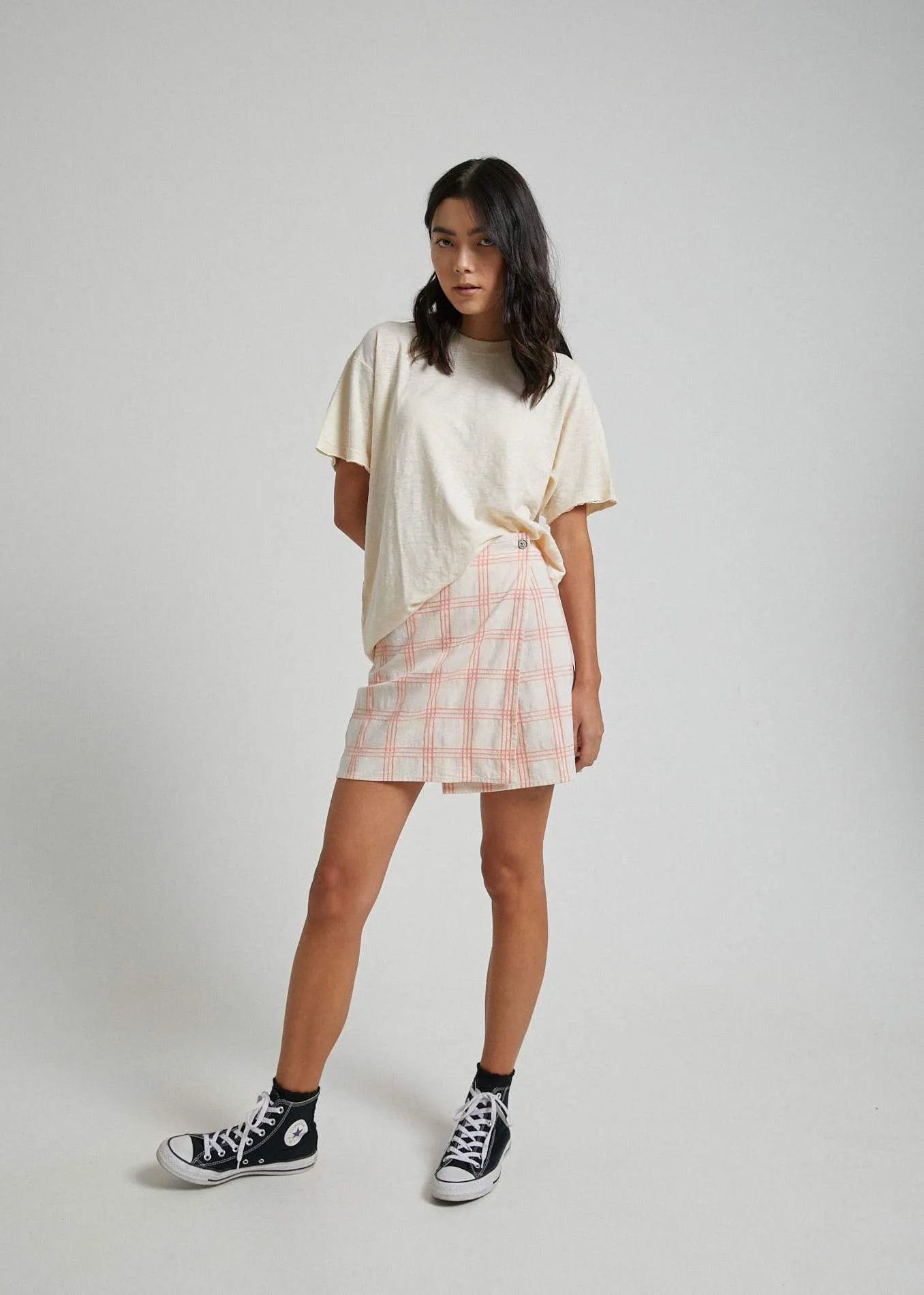 Afends Womens Slay - Hemp Oversized Tee - Ivory