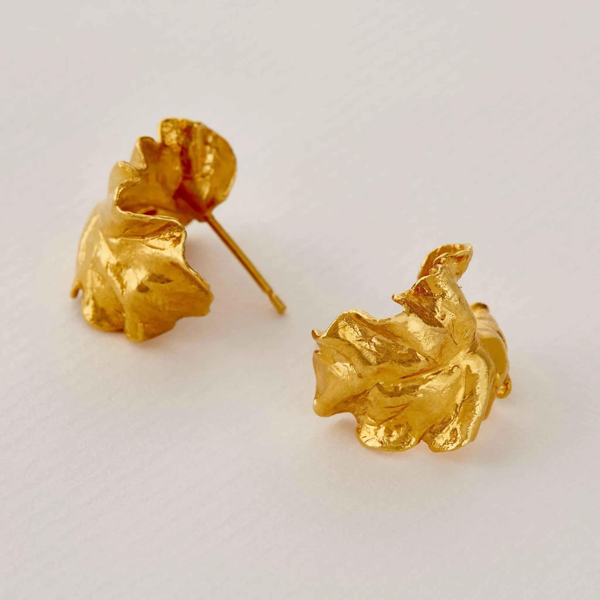 Alex Monroe Chard Leafy Hoop Earrings