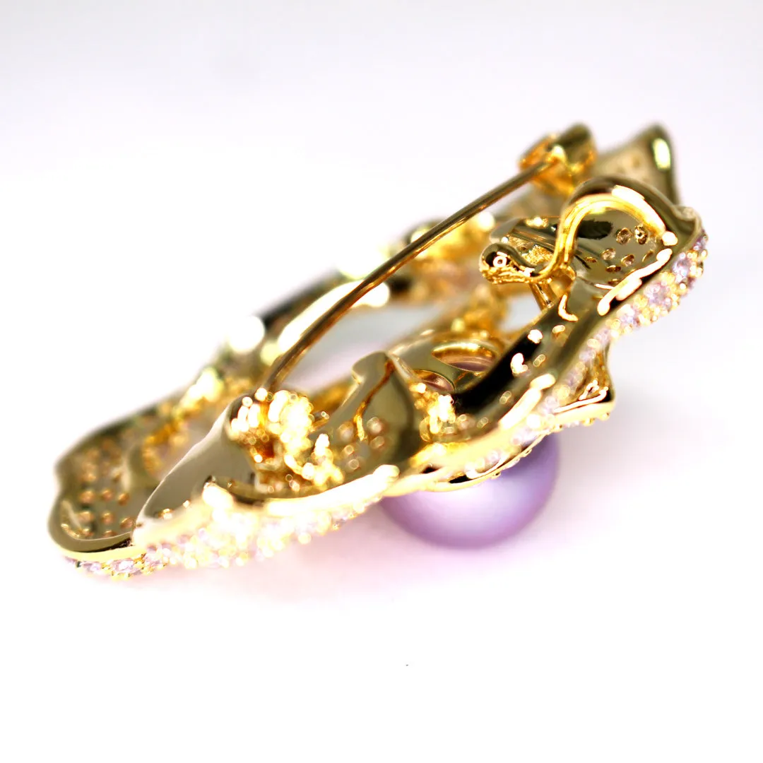 Blooming Rose Edison Pearl Brooch