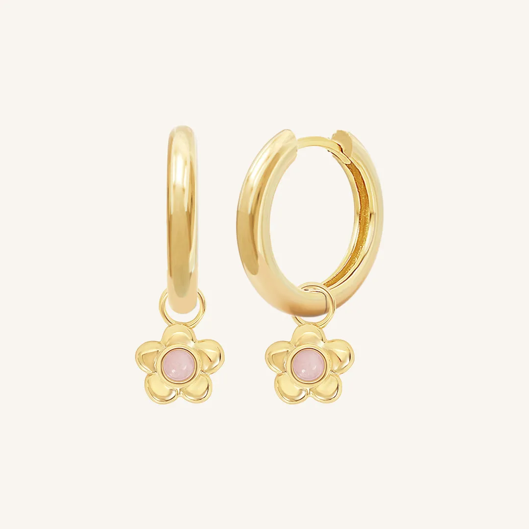 Blossom Charm Hoops