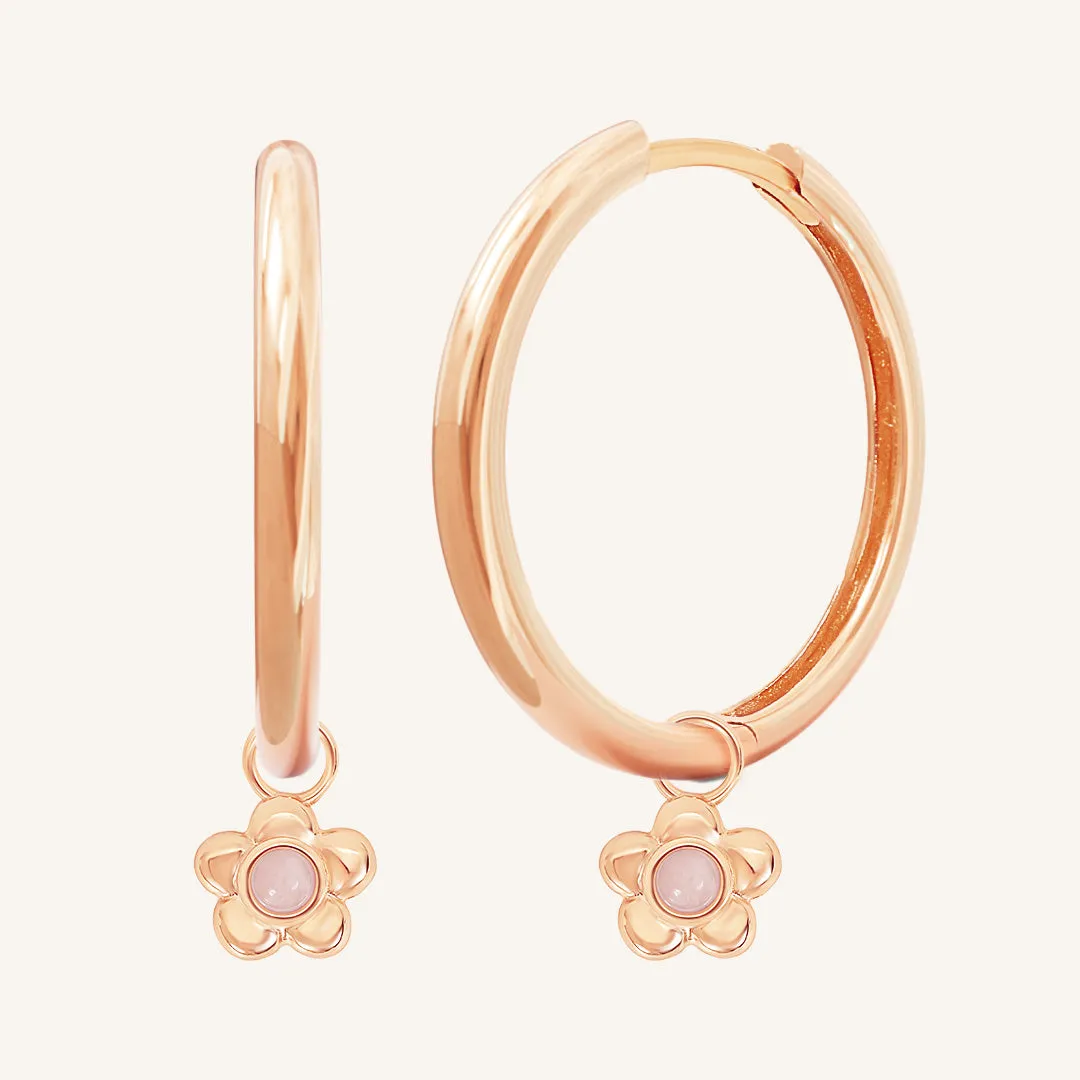 Blossom Charm Hoops