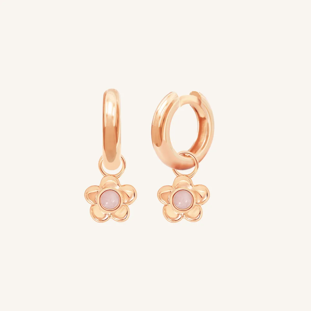 Blossom Charm Hoops