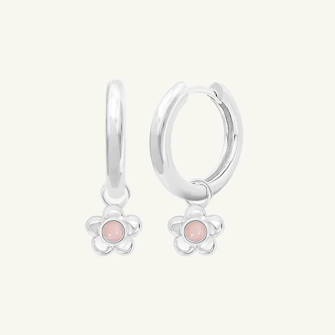 Blossom Charm Hoops