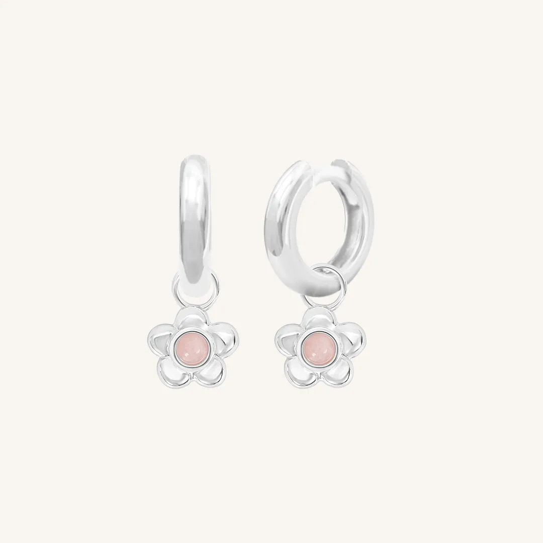 Blossom Charm Hoops
