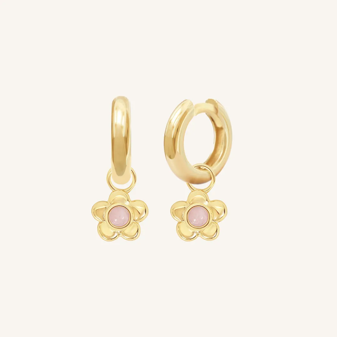 Blossom Charm Hoops