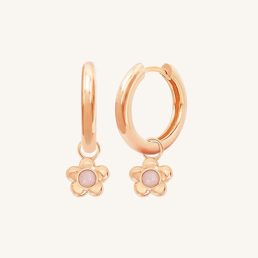 Blossom Charm Hoops