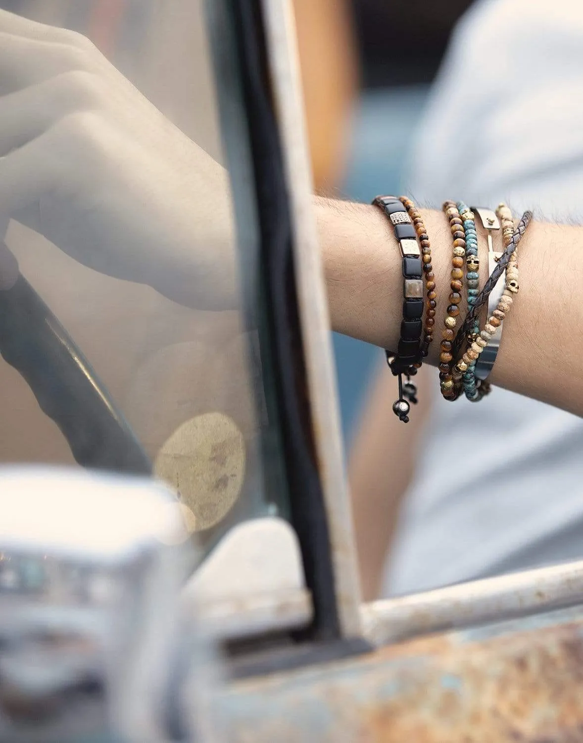 Brown Sapphire Lock Bracelet