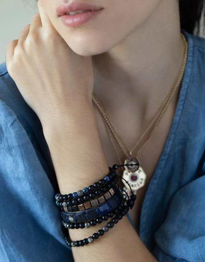 Brown Sapphire Lock Bracelet