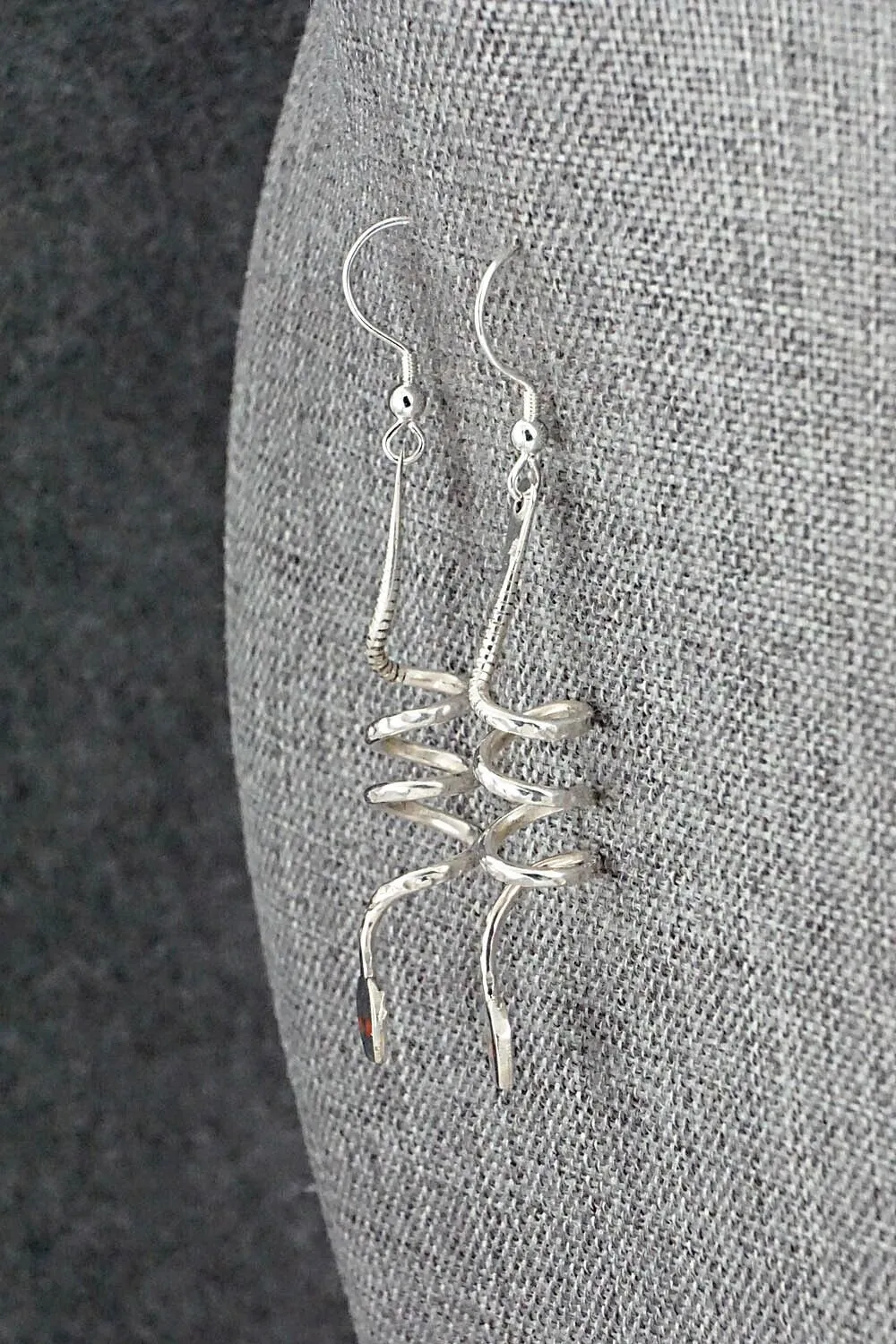 Coral & Sterling Silver Earrings - Joy Calavaza