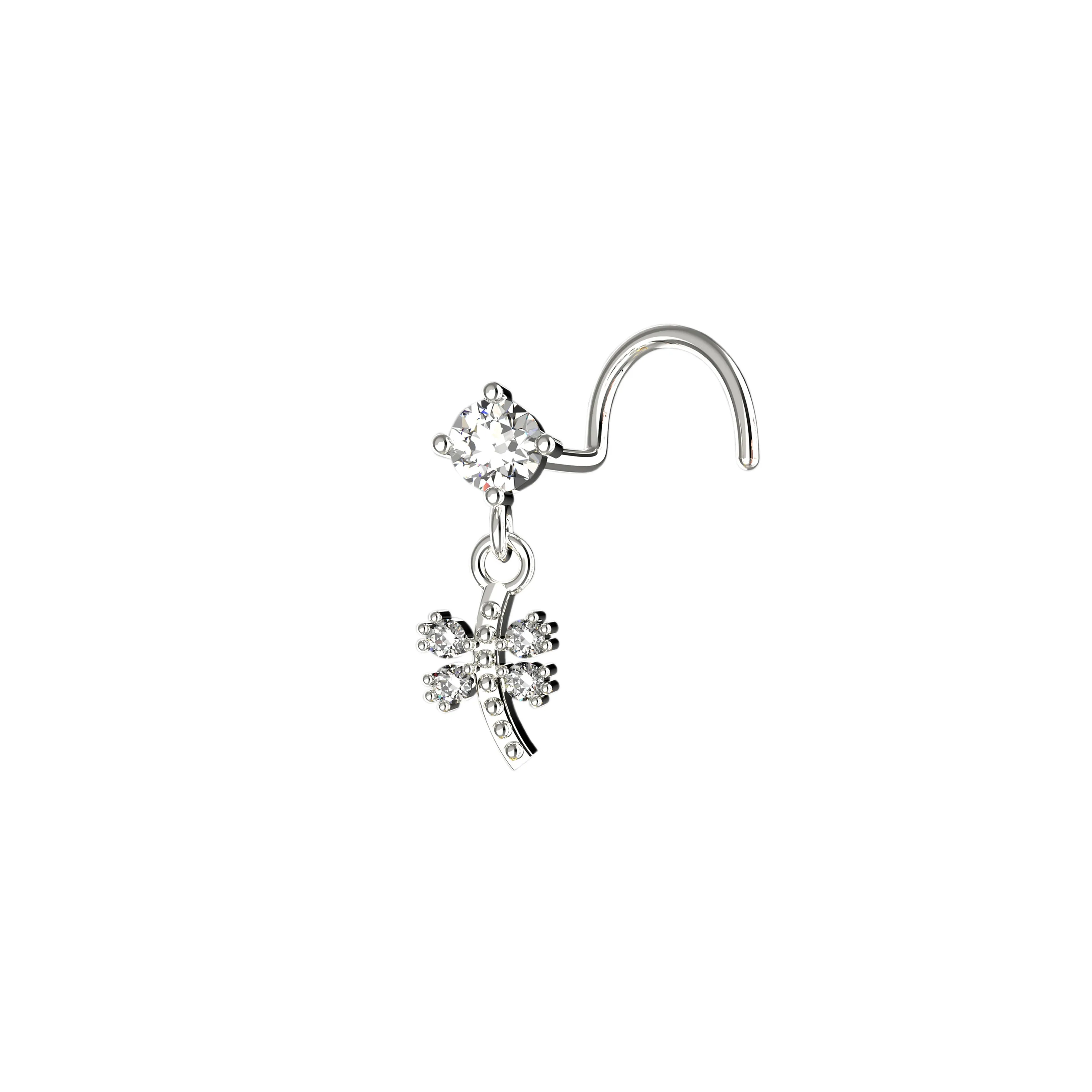 Cute Butterfly Gold Dangle Nose Ring – Indian Nose Jewelry