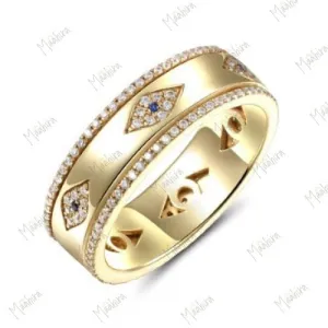 Diamond Evil Eye Band Ring