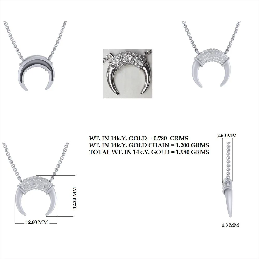 Diamond Horn Necklace