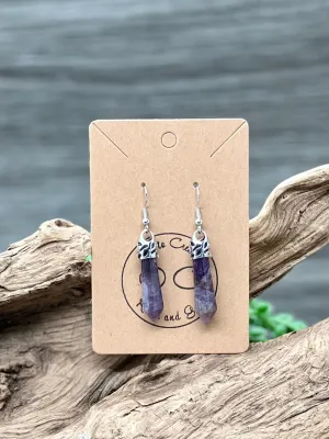 Dream Amethyst Hanging Point Earrings