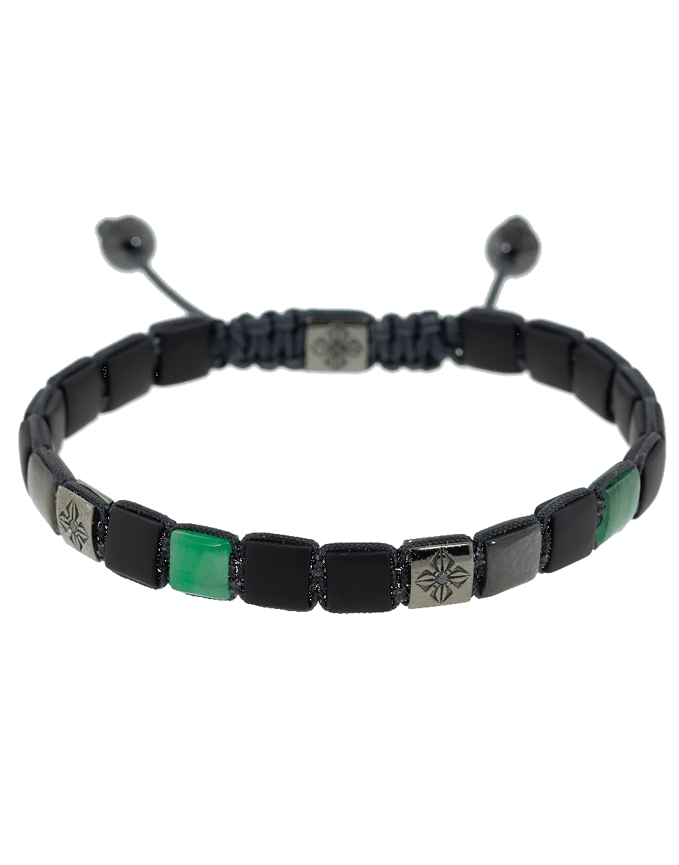 Emerald Onyx Lock Bracelet