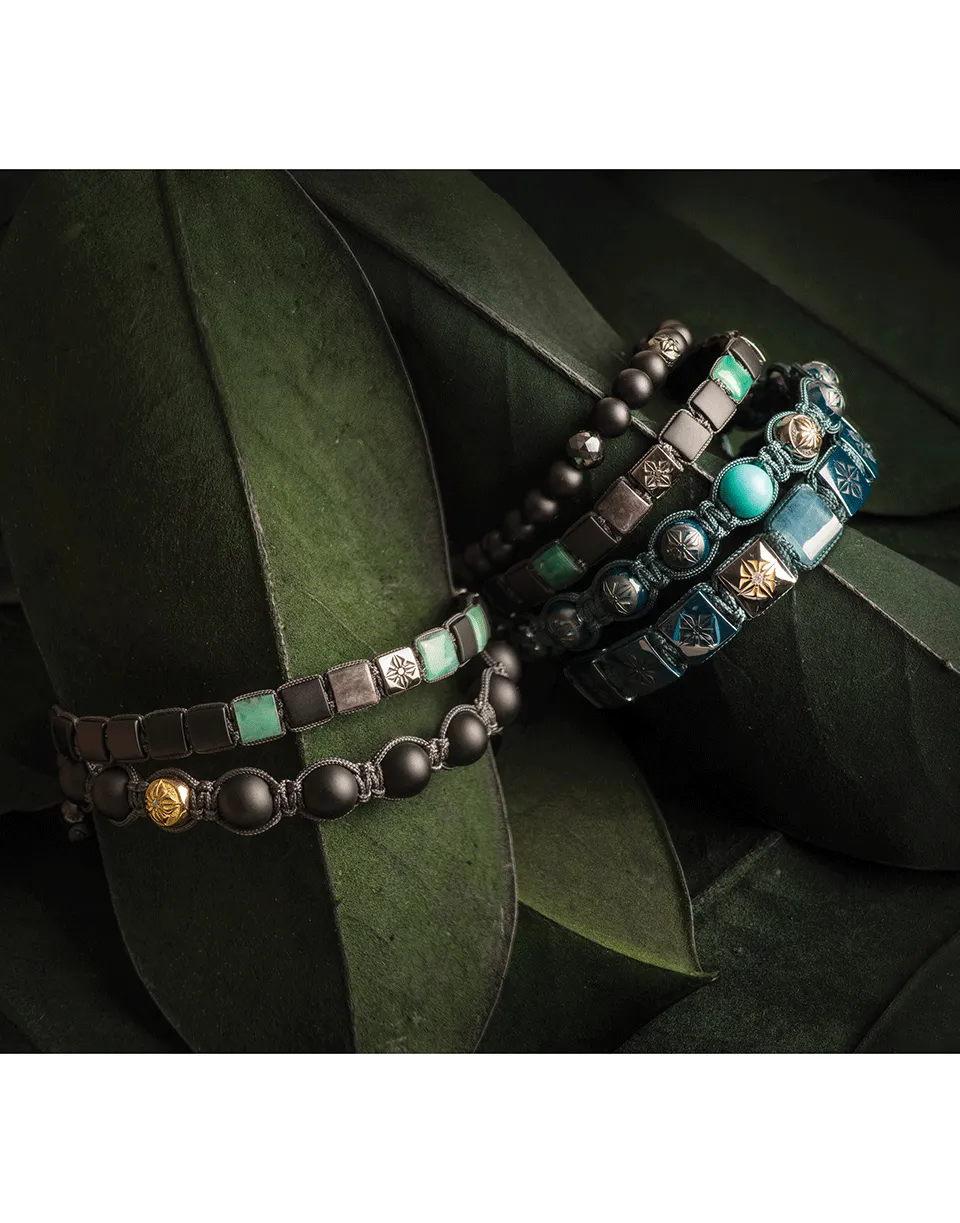 Emerald Onyx Lock Bracelet