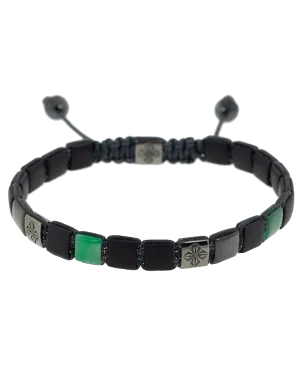 Emerald Onyx Lock Bracelet