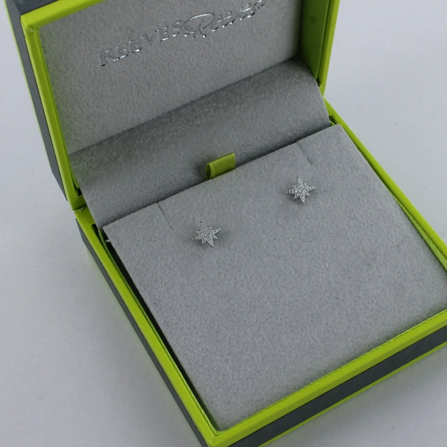 Follow That Star Sterling Silver Pavé Stud Earrings