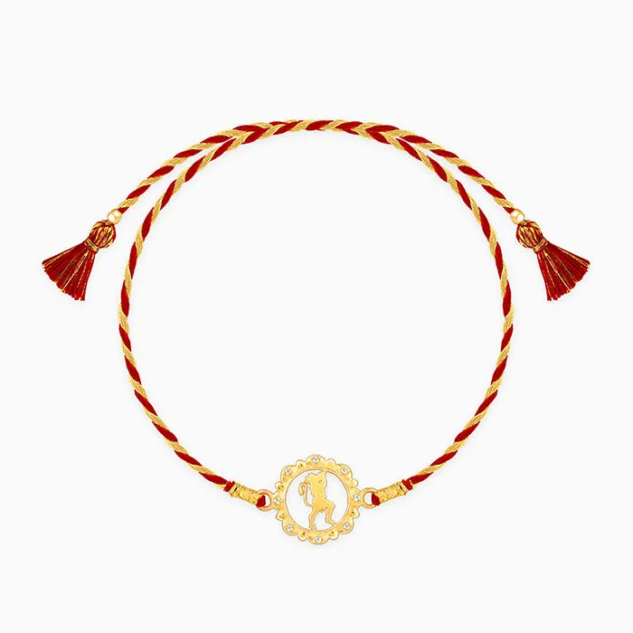 Golden Jai Bajrangi Rakhi