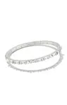 GRACIE BANGLE BRACELET SILVER WHITE MIX S/M
