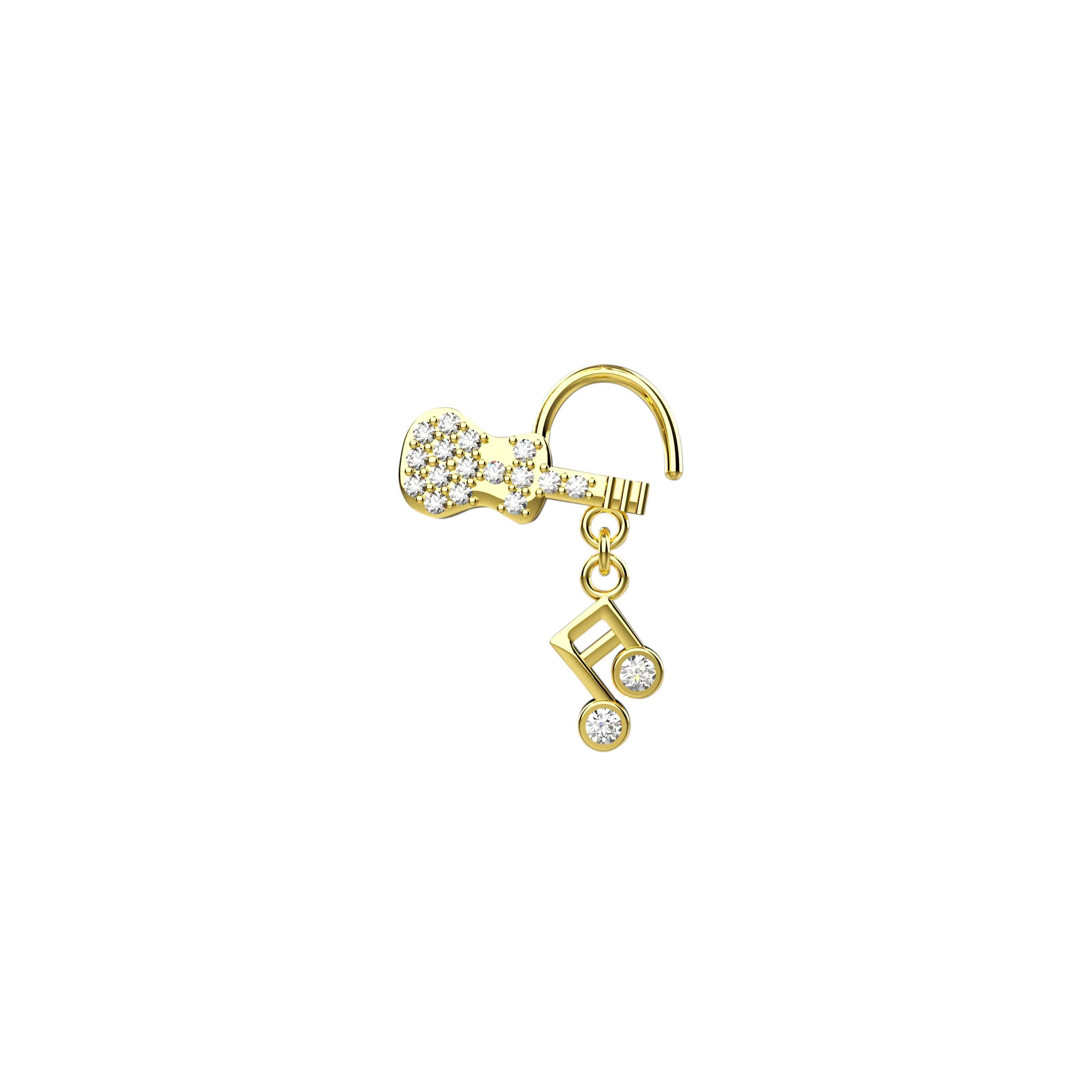 Guitar Nose Ring – Musical Instrument Nose Piercing Jewelry