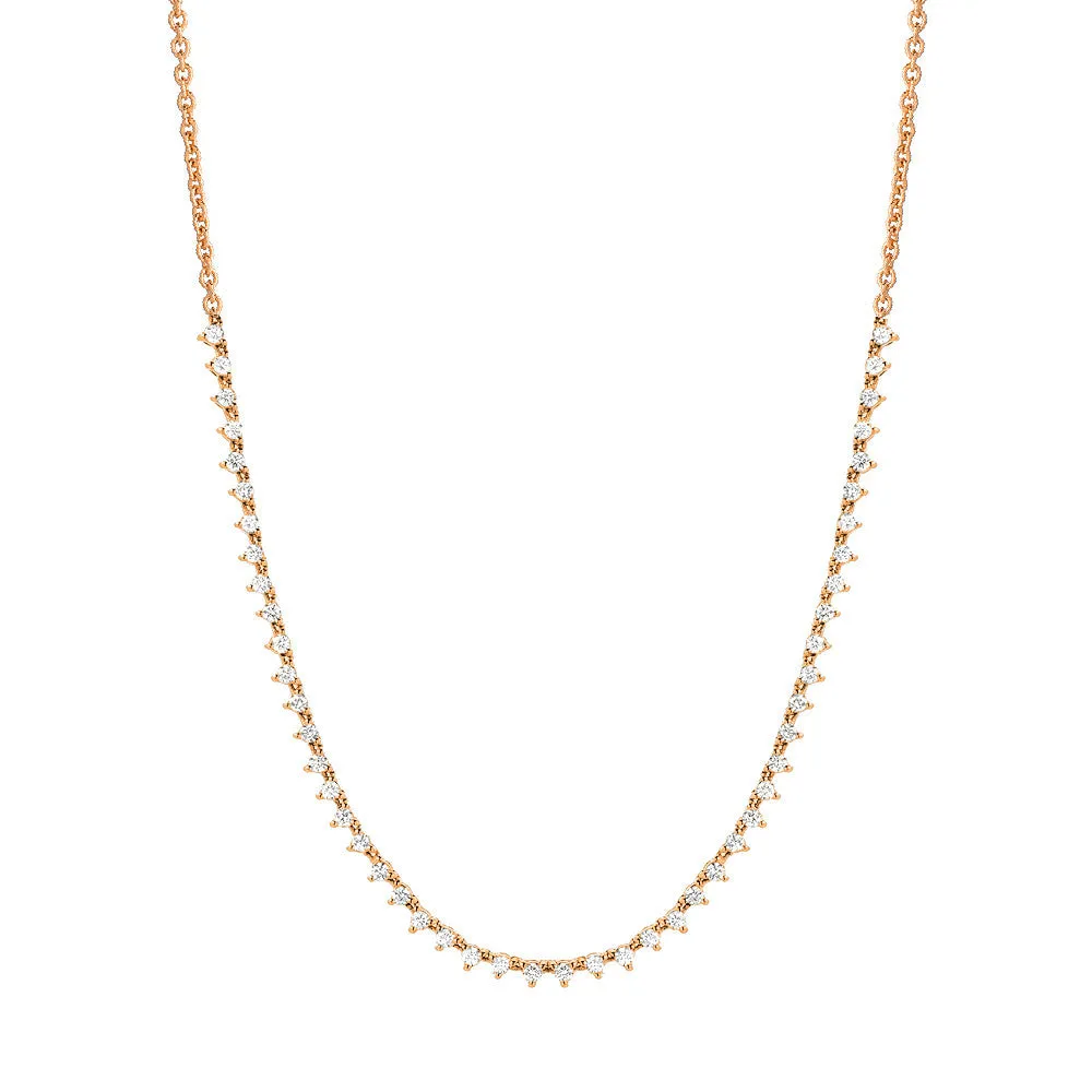 Halfway Tennis Necklace