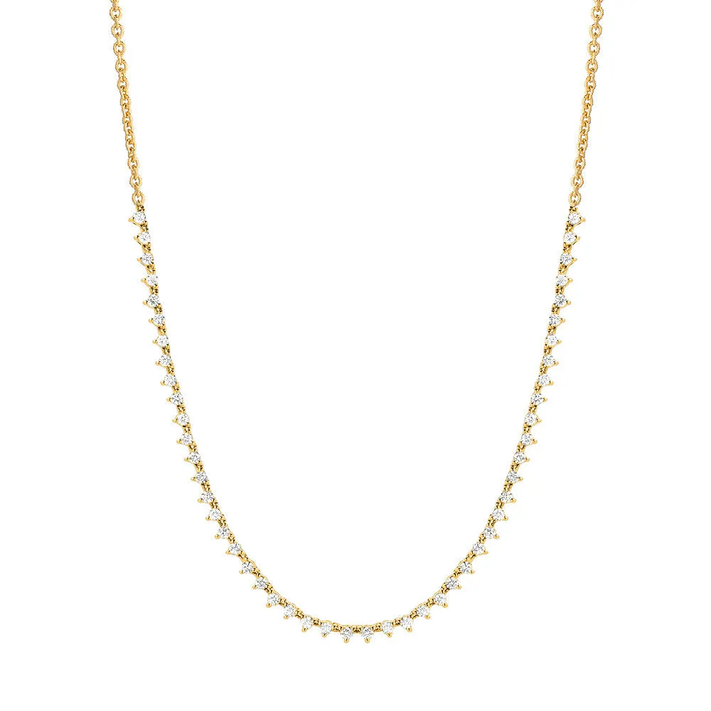 Halfway Tennis Necklace