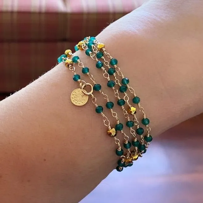 Long Gemstone Necklace - Dana