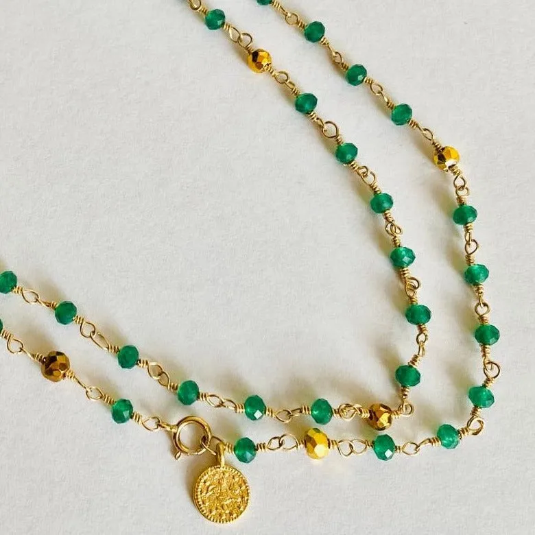 Long Gemstone Necklace - Dana