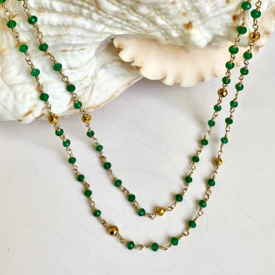 Long Gemstone Necklace - Dana