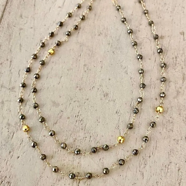 Long Gemstone Necklace - Dana