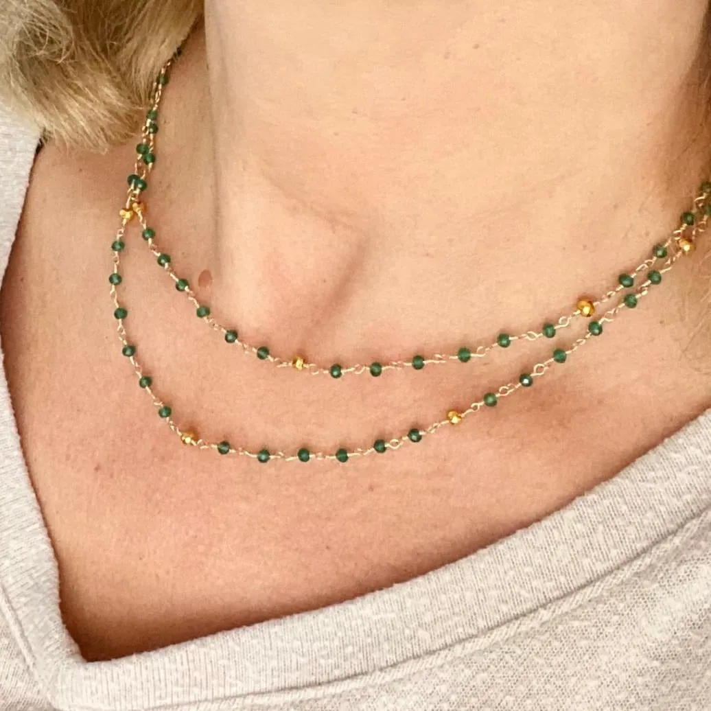 Long Gemstone Necklace - Dana