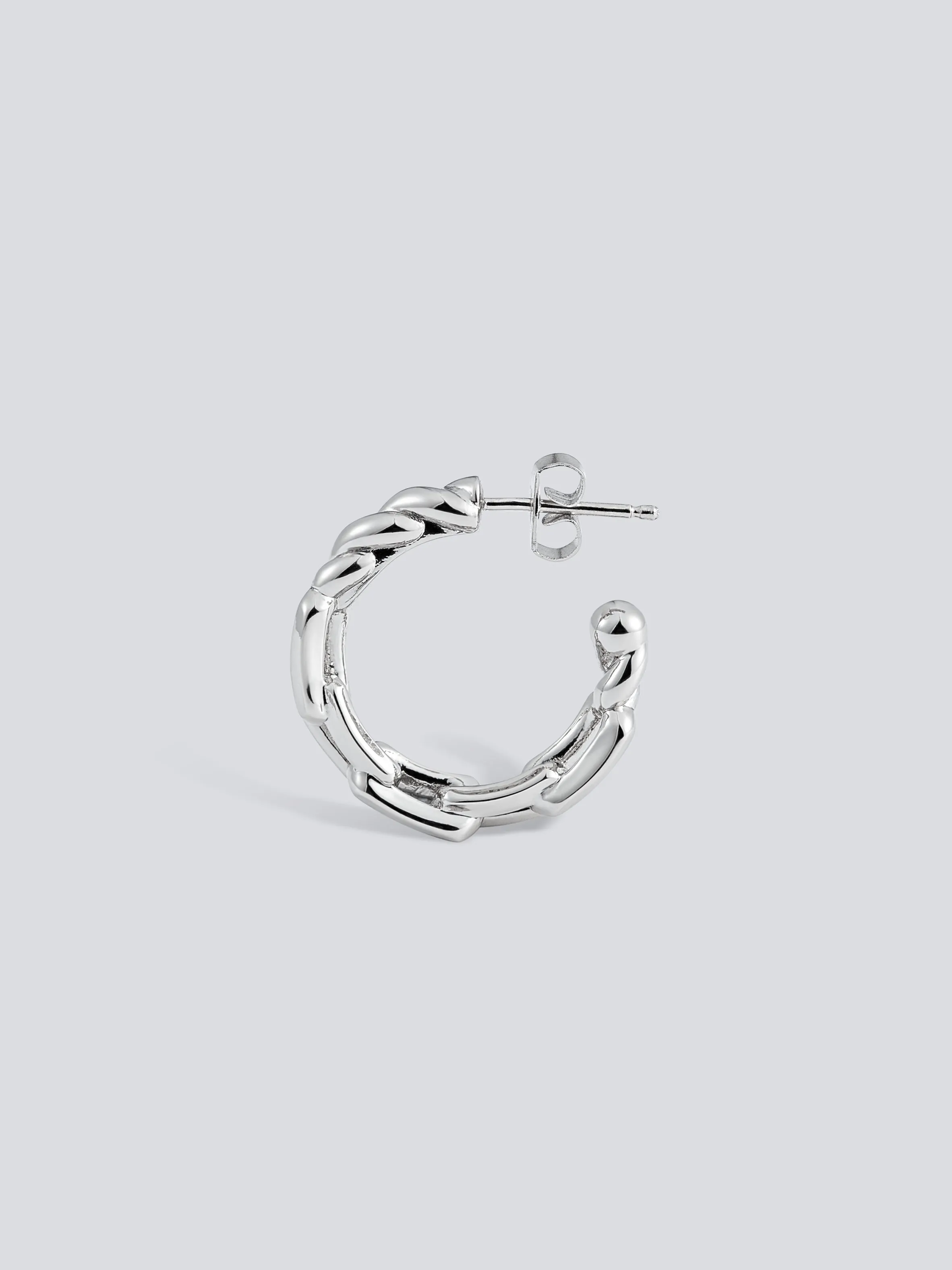 Mix Chain Link Hoop Earring