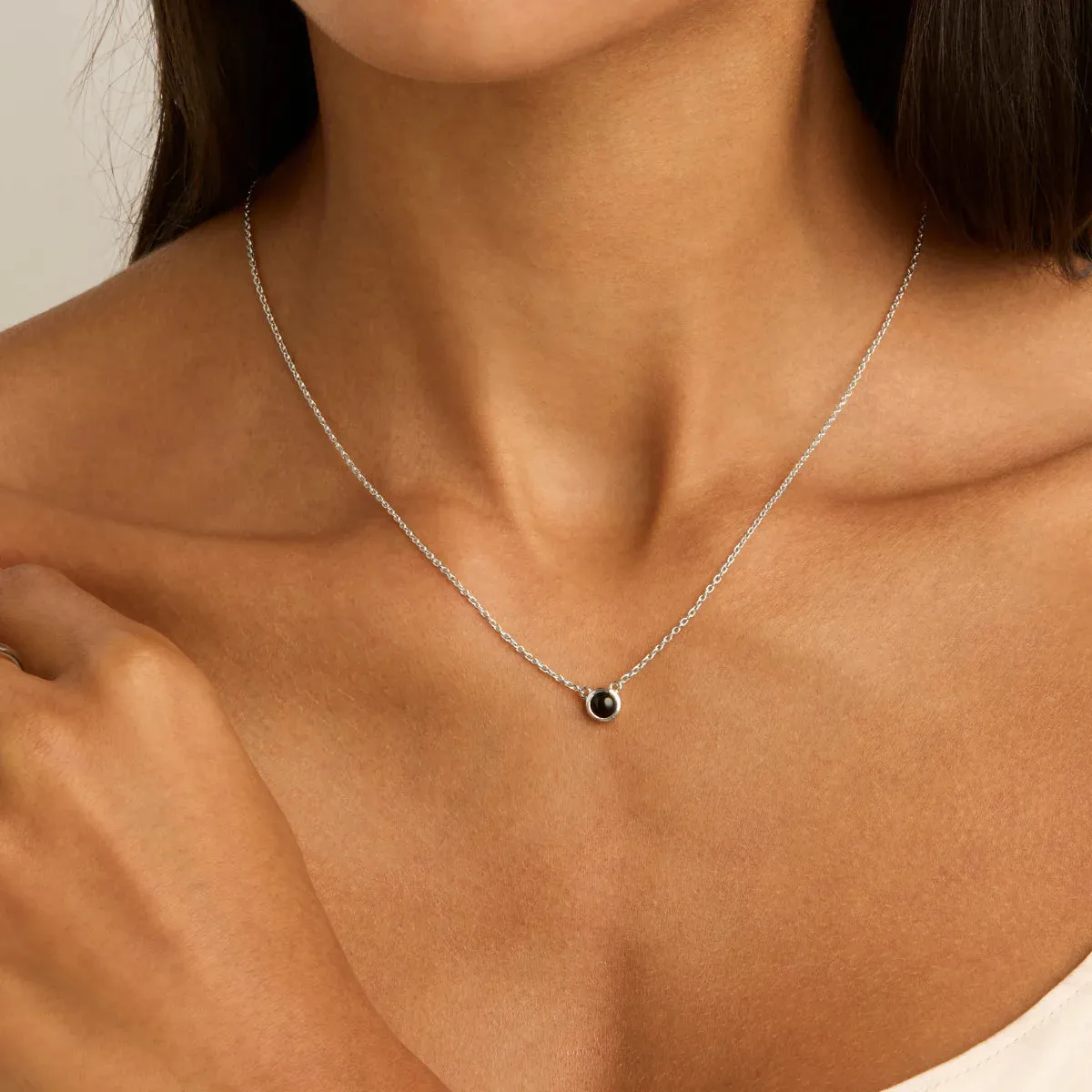Najo Heavenly Onyx Necklace Silver