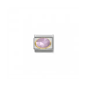 Nomination Classic Faceted Jade Link - Gold/Violet ~ 030515/07