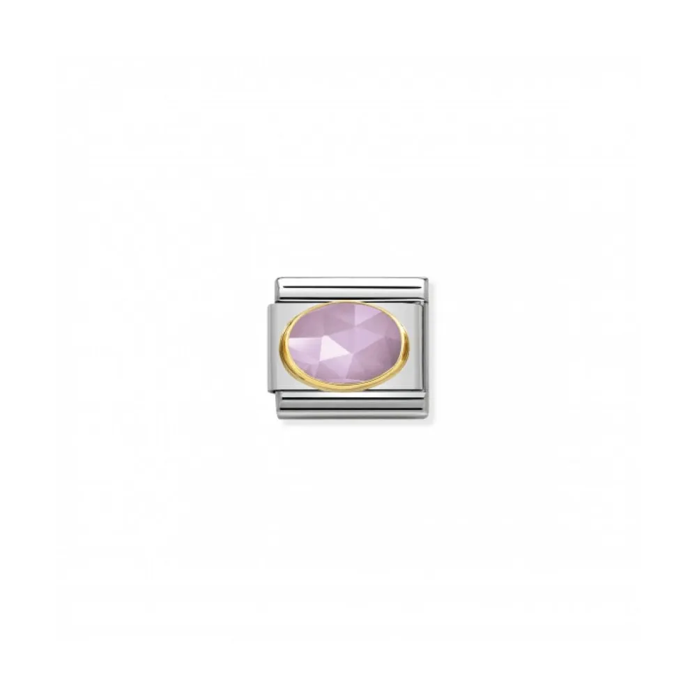 Nomination Classic Faceted Jade Link - Gold/Violet ~ 030515/07