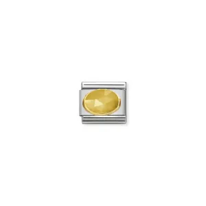 Nomination Classic Faceted Jade Link - Gold/Yellow ~ 030515/09