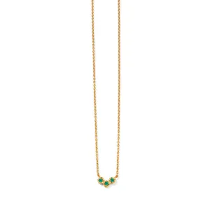 Orion Necklace, Green Onyx, Gold