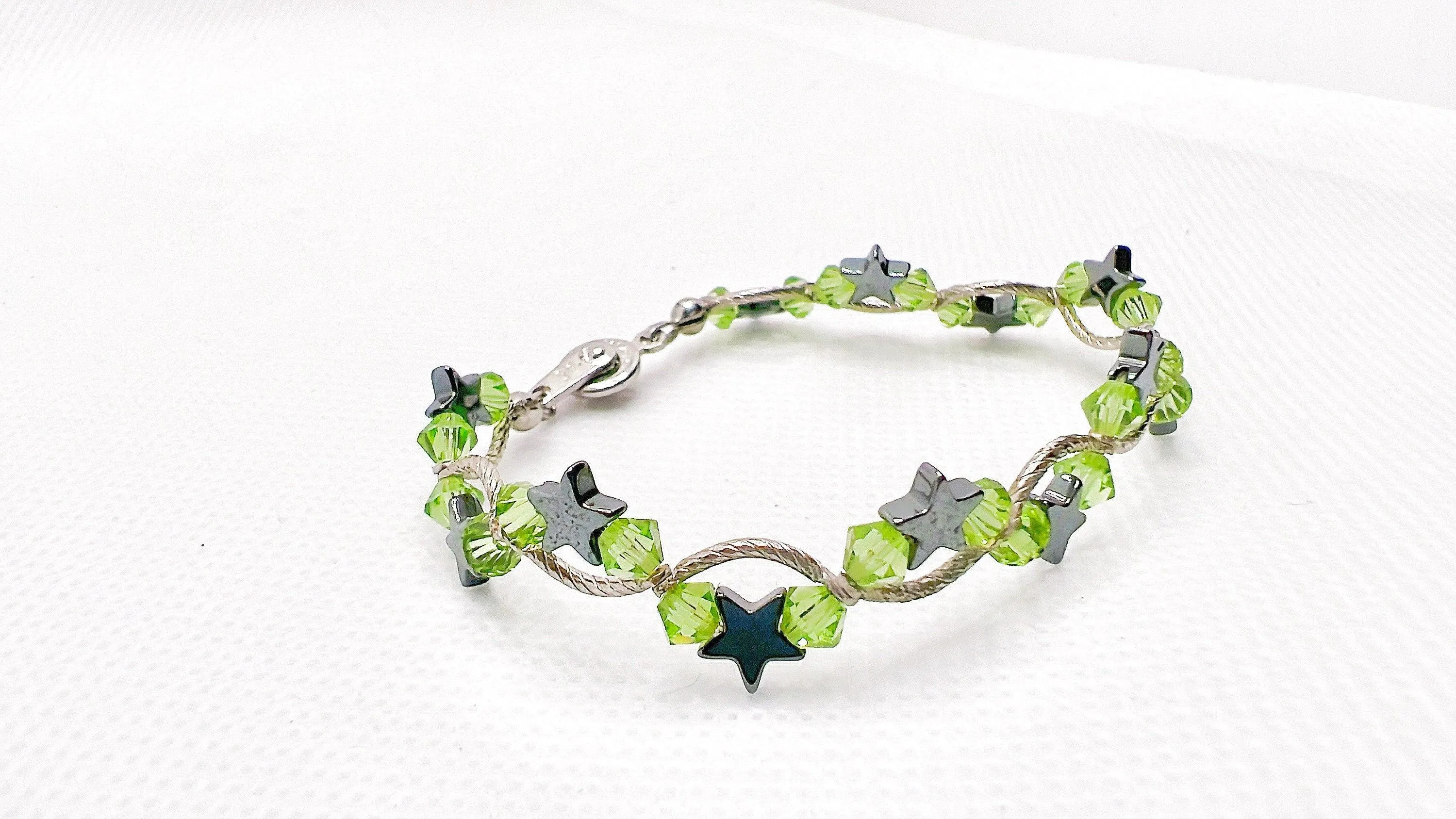 Peridot Star Crystal Bracelet