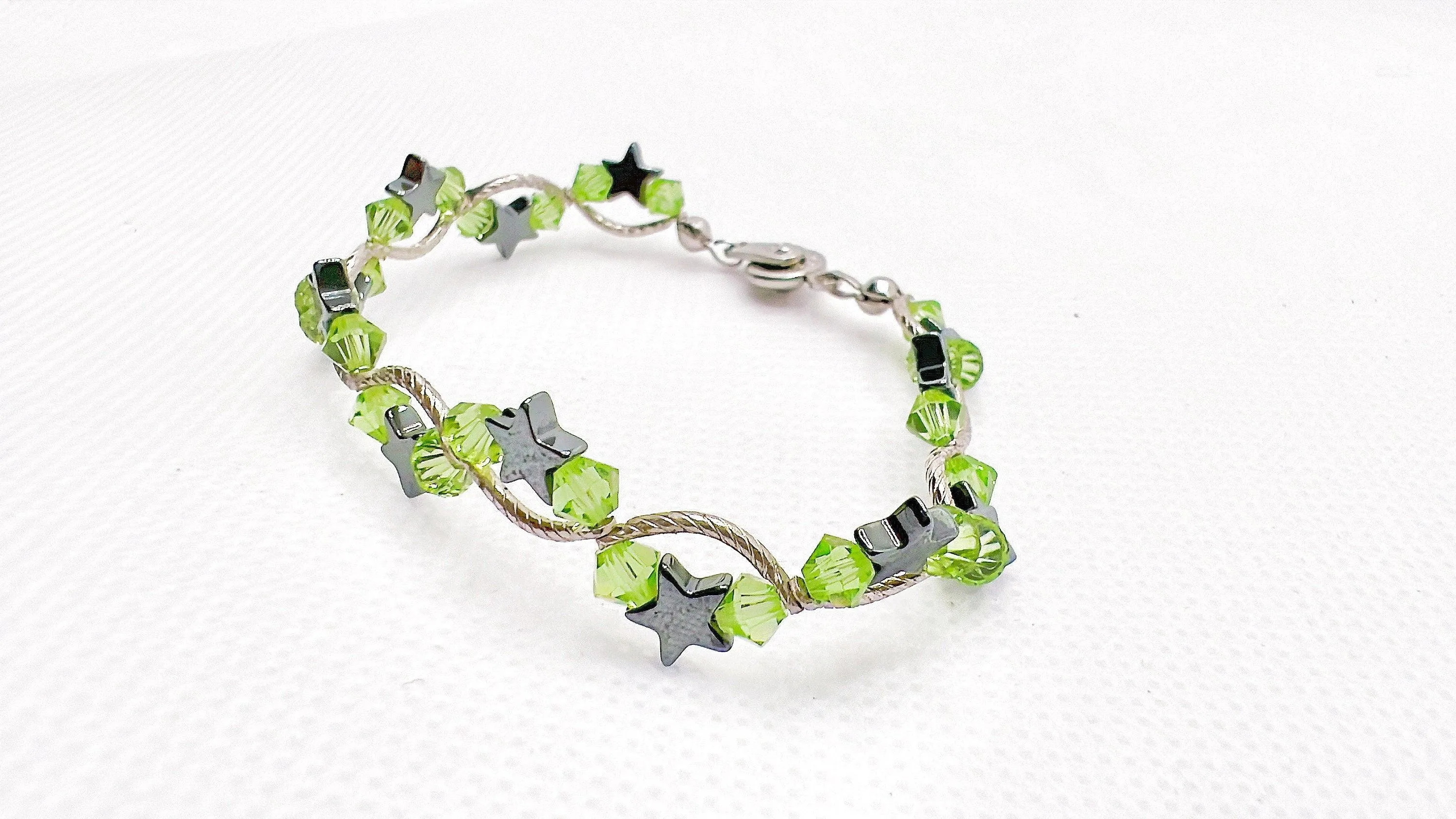 Peridot Star Crystal Bracelet