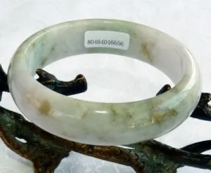 Sale-Hues of Lavender Burmese Jadeite Jade Grade A Bangle Bracelet 57mm  Certificate (656)