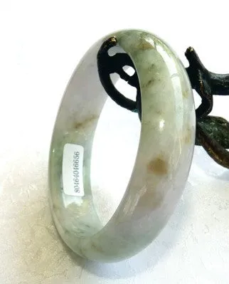 Sale-Hues of Lavender Burmese Jadeite Jade Grade A Bangle Bracelet 57mm  Certificate (656)