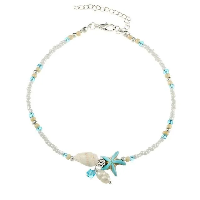 Shell Anklet Beads Starfish Anklets For Women Fashion Vintage Handmade Foot Jewelry
