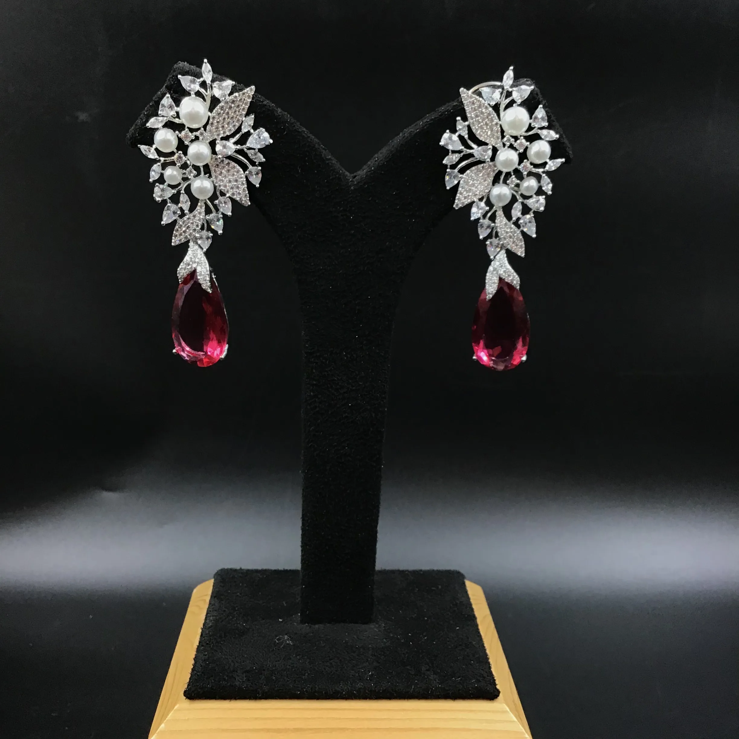Silver Polish Zircon/AD Earring 6693-69