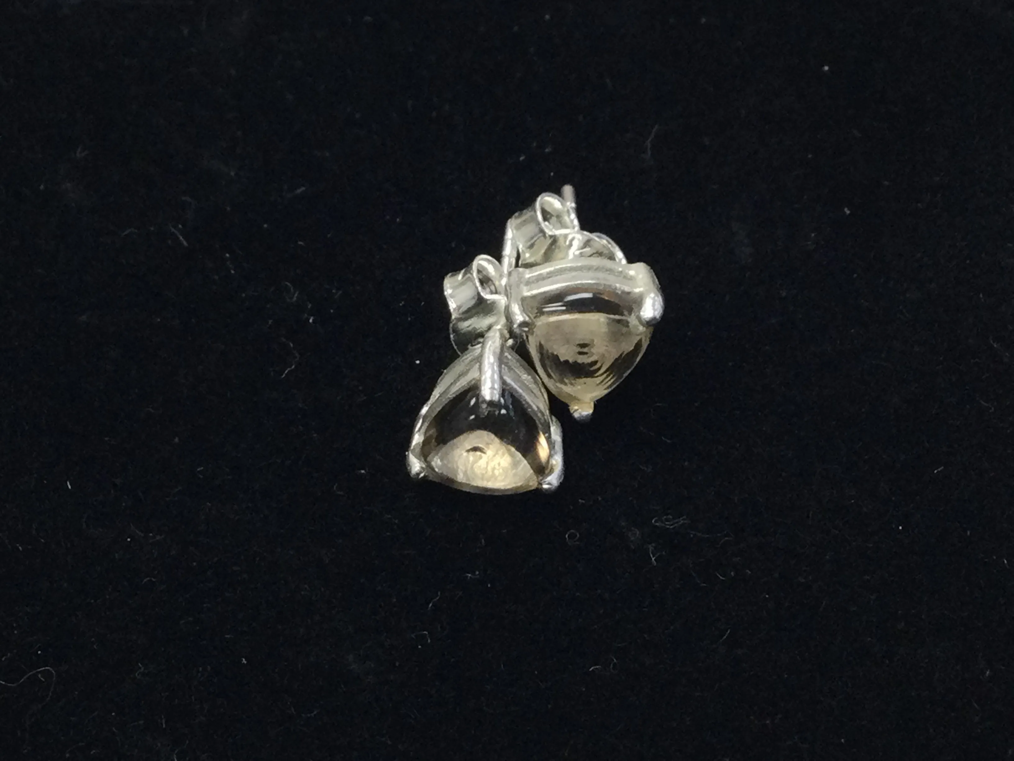 Smokey Quartz Faceted Stud earrings