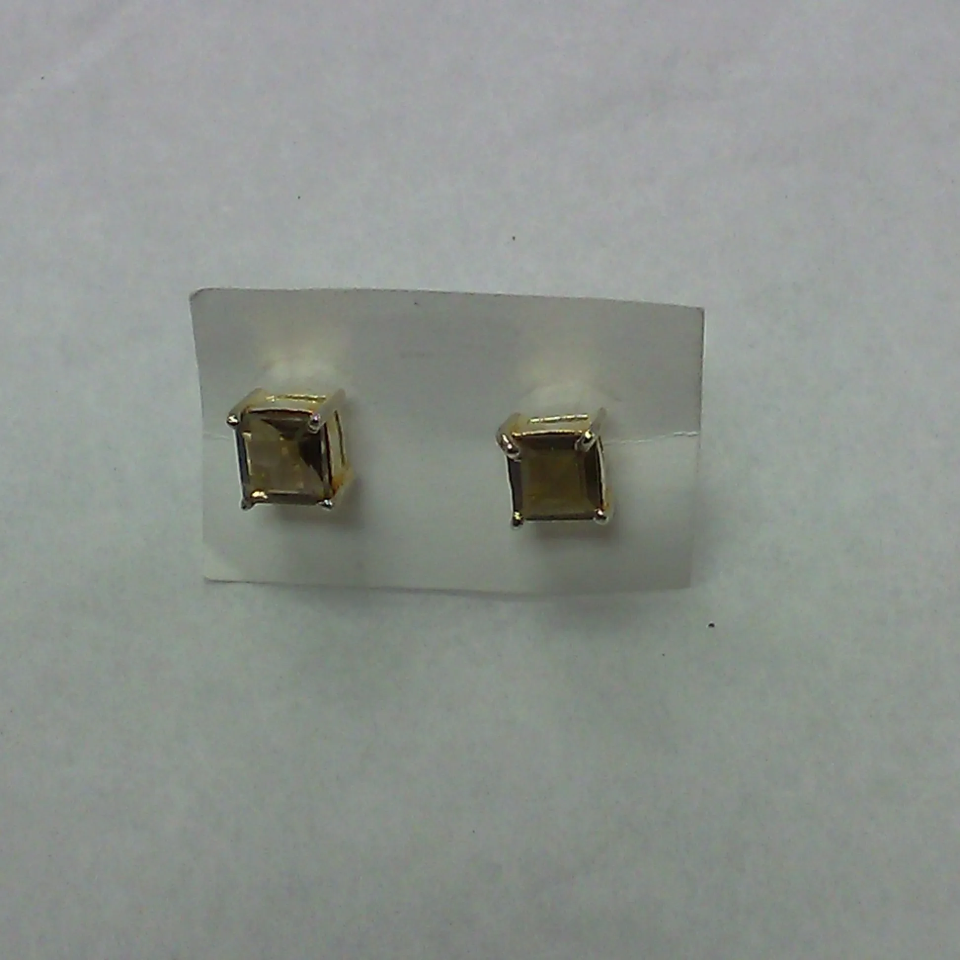 Smokey Quartz Faceted Stud earrings