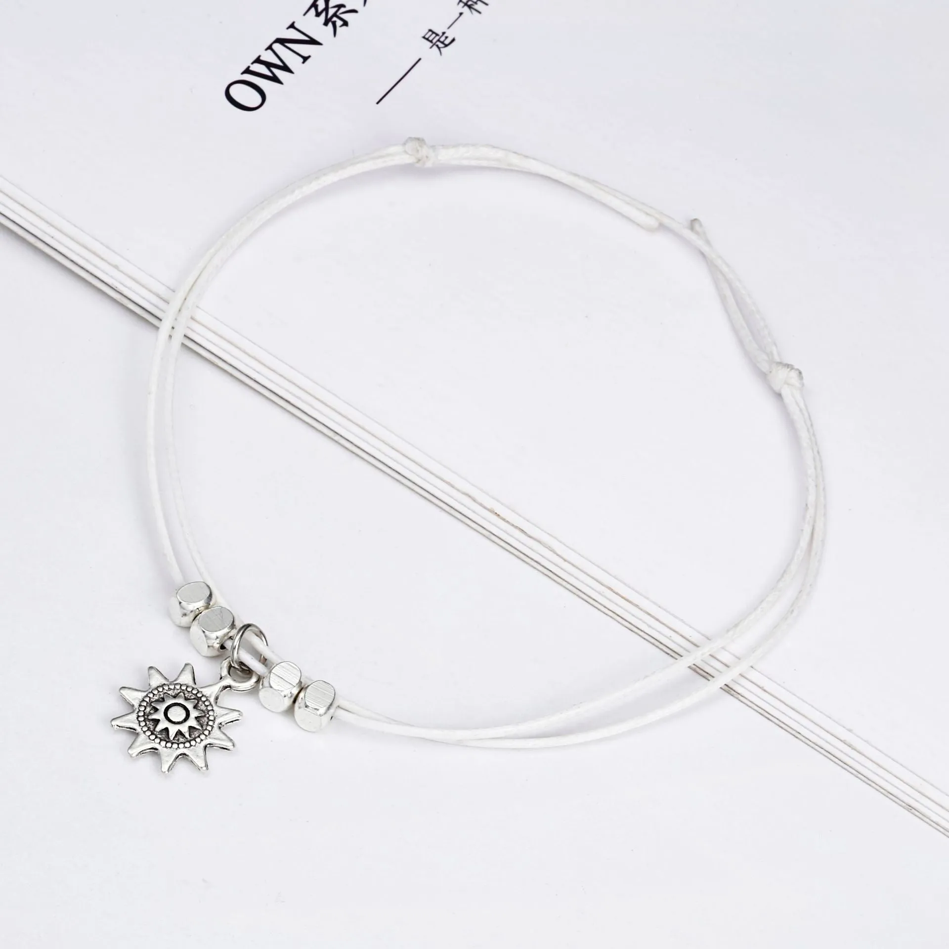 Sun Elephant Pendant Women's Anklet