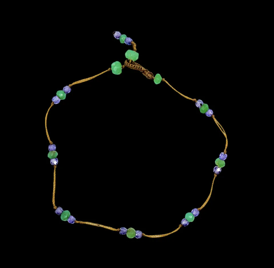 T. Bee Bracelet duo Chrysoprase and amethyst